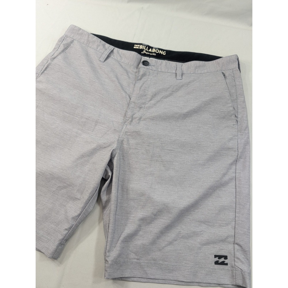 Billabong  Gray Heathered Performance Crossfire Submersibles Hybrid Shorts 36